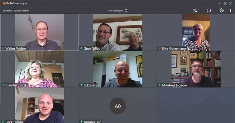 Mitglieder der CDU-Stadtratsfraktion Polch in der Video-/Telefonschalte. Foto: CDU Polch