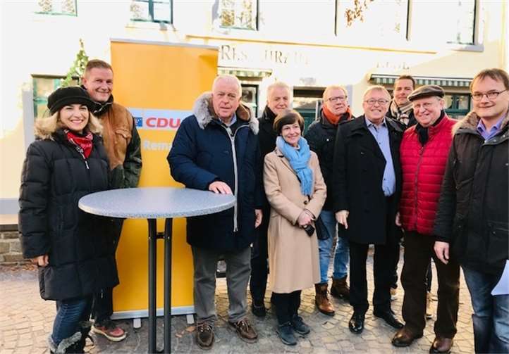 Mitglieder der CDU besuchten die Gegenveranstaltung gegen den Aufmarsch rechter Gruppen.privat