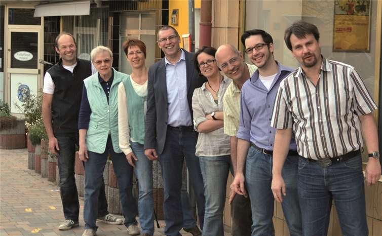 Mitglieder der Grünen-Fraktion mit Unterstützerteam. privat