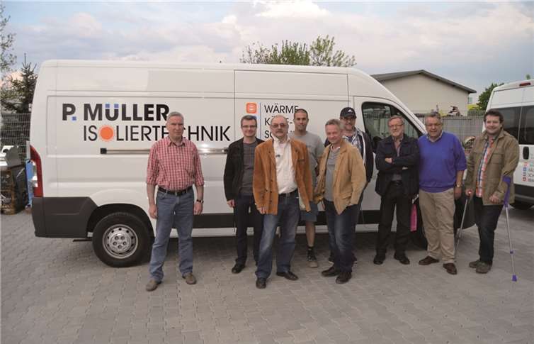 Mitglieder der offenen Bürgerliste der SPD bei P. Müller Isoliertechnik.  privat