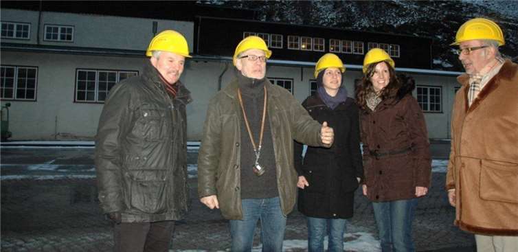 Mitglieder des Arbeitskreises Welterbe Eifeler Mühlsteinrevier mit Herrn Dr. Dettmer (2.v.l.), wissenschaftlicher Mitarbeiter des Besucherbergwerks Rammelsberg. privat