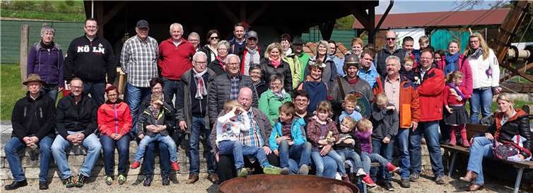 Mitglieder des Funken-Korps Schwere Artillerie Linz beim Besuch der RömerWelt in Rheinbrohl.Roland Thees