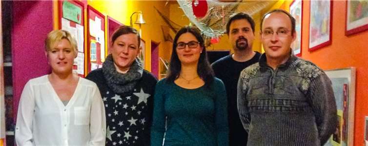 Mitglieder des neuen Elternausschusses: (V.l.) Erste Vorsitzende Katja Boist, Schriftführerin Sara de Zordo, Andrea Tilk-Wolpert, Falk Simon Stein und Sebastian Schielke, stellvertretender Vorsitzender. privat