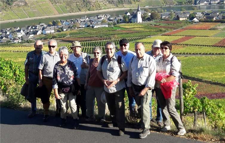 Mitglieder und Freunde der Seniorenunion wanderten über den Weinlehrpfad von Poltersdorf.privat