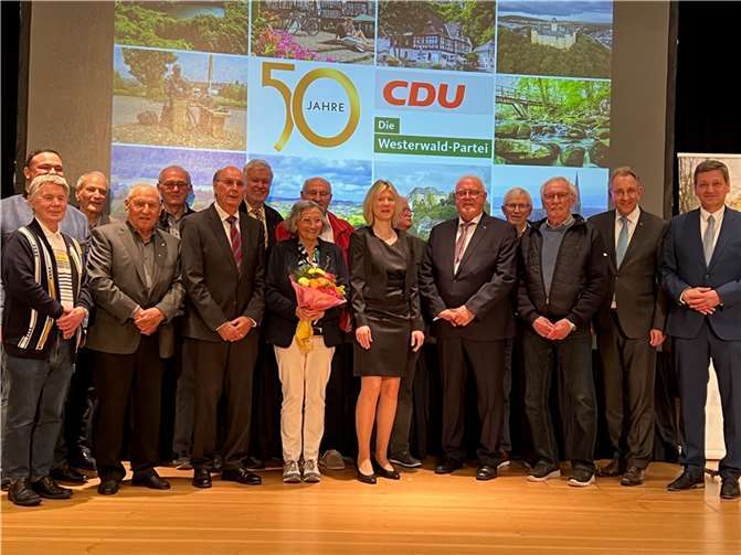 Mitgliederehrung: 50 Jahre CDU Westerwald – 50 Jahre CDU-Mitgliedschaft.  Foto: CDU-Kreisverband Westerwald