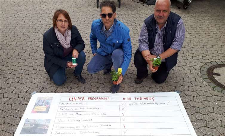„Mitreden und mitgestalten“ - Die CDU-Aktion „Bodenplakat“ am vergangenen Freitag in Bad Bodendorf stieß auf großes Interesse in der Bevölkerung.Foto: privat