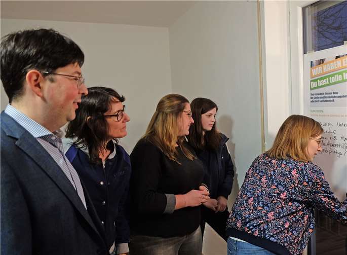 Mitte März erarbeiteten die Teilnehmer des Jugendforums Heimbach-Weis die Pläne für das Jugendhaus. Das wird nun eröffnet. Foto: privat