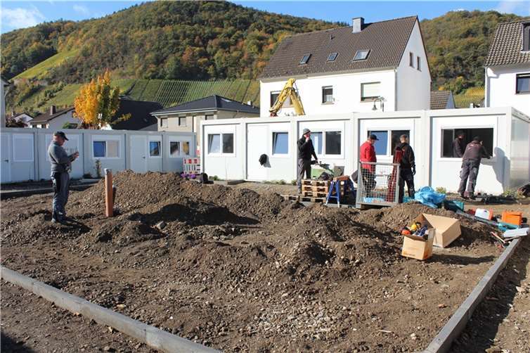 Neue Wohncontainer in Dernau: Angebot richtet sich speziell an Senioren Mitte November sollen die Container einzugsbereit sein. Foto: WITE