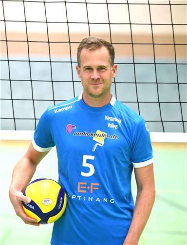 Mittelblocker Christoph Heibel wurde zum MVP (most valuable player) seines Teams gewählt. Foto: Andreas Hergenhahn