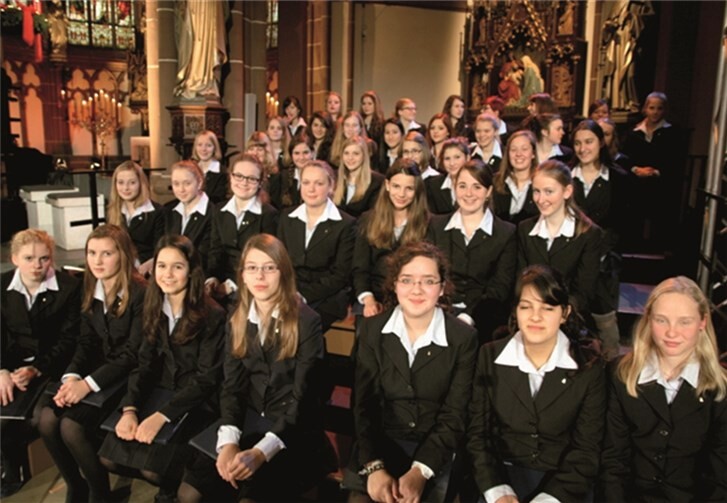 Mitwirkende beim großen MFC-Konzert: der Mädchenchor am Kölner Dom.Privat