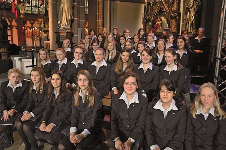 Mitwirkende beim großen MFC-Konzert: der Mädchenchor am Kölner Dom. privat