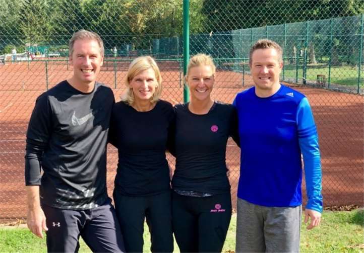 Mixed Finale, v.l. Roland Heuser, Marion Groten-Heuser, Sanda Nazarro und Sven Güttes.TC Bad Bodendorf