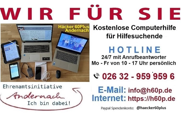 Mo-Fr zwischen 10 und 17 Uhr meist persönich und in allen anderen Zeiten bitte eine Nachricht hinterlassen.