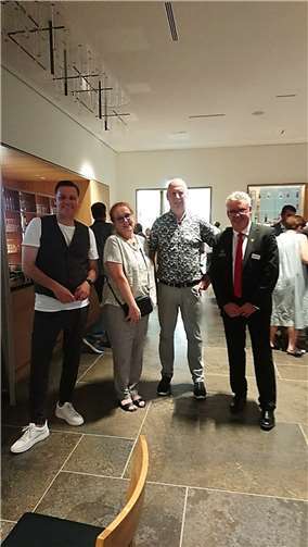Moderator Holger Wienpahl, Bibiana Koch-Mittler, Beigeordneter Frank Post und Special Olympics Rheinland-Pfalz Geschäftsführer Dietmar Thubeauville.  Foto: privat