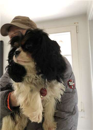 Molly und ihr erleichtertes Herrchen.