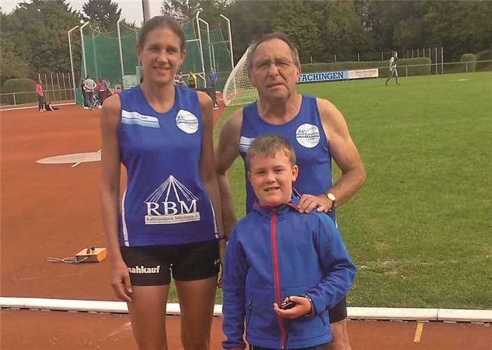 Monika Kracke, Kurt Schüller und (vorne) „Zeitnehmer“ Mathias Kohlhaas. privat