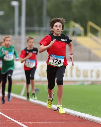 Moritz Etzkorn beim 800-Meter-Lauf. privat