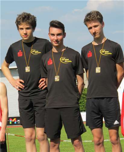 Moritz Leimkühler, Cedric Kaminski und Raphael Jüris (v. l.) sicherten sich den Titel des Rheinland-Pfalz-Meisters.Foto: privat