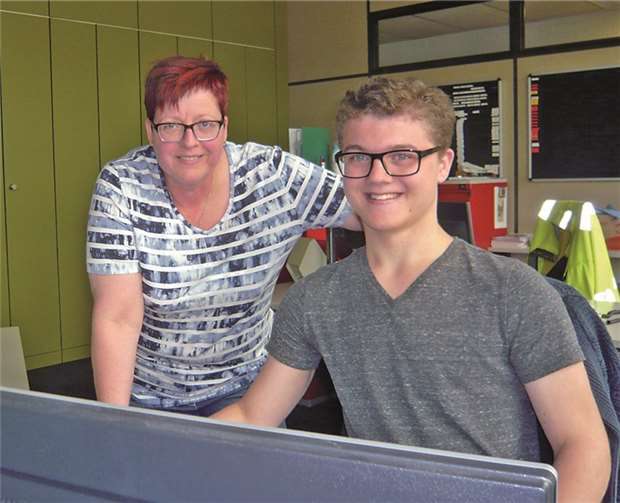 Moritz Porr und seine Chefin Anke Löser. Bundesagentur für Arbeit