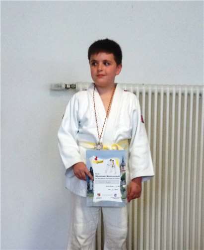 Morris Kupke vom JC Maifeld wird Vize-Rheinlandmeister der U-12 Judoka bei den diesjährigen Rheinland-Einzelmeisterschaften im Judo. Foto: privat