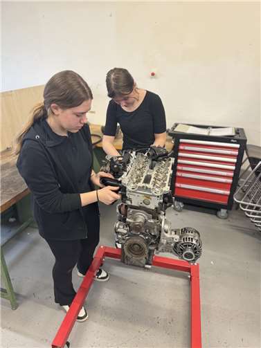 Motoren wurden bis in ihre Einzelteile zerlegt.