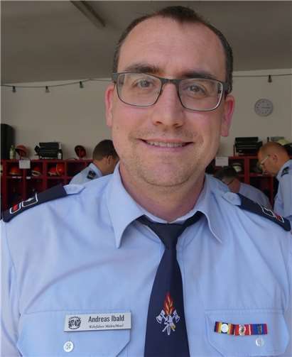 Müdens Wehrführer Andreas Ibald hieß die Gäste nebst zahlreichen befreundeten Wehrleuten aus den Nachbargemeinden willkommen.