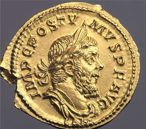 Münzbild von Kaiser Postumus. privat