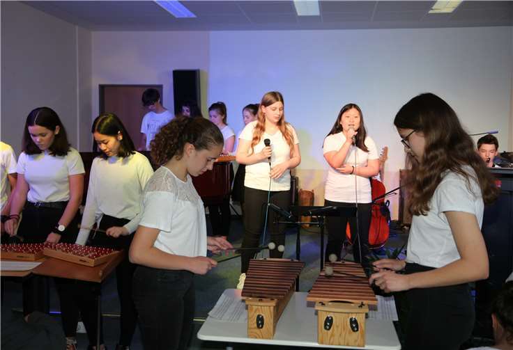 Musikbeitrag der 8a unter der Leitung von Herrn Brügel.
