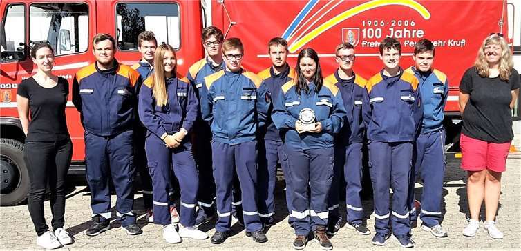 Mitglieder der Jugendfeuerwehr erlangen die Leistungsspange Nach Auswertung aller Ergebnisse konnte den Jugendlichen eine hervorragende Leistung bescheinigt werden. privat