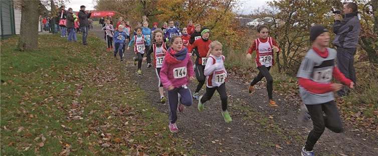 Nach dem Start zum 1.100-Meter-Lauf: zu sehen sind die Läuferinnen und Läufer des TV Cochem mit den Startnummern 173: Celina Esper; Nummer 179: Sophia Oberkirch; Nummer 176: Lucas Raueiser (links) und dahinter Nummer 177 Lennart Mohr.Privat
