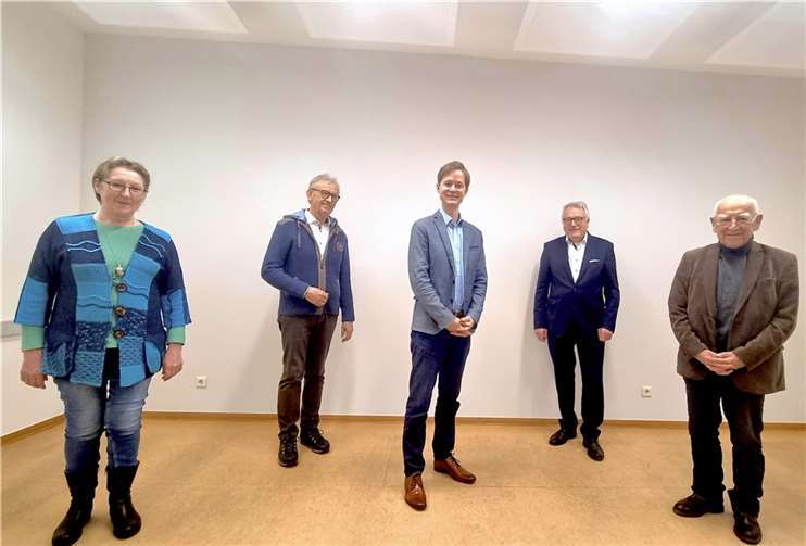 Nach der Gesprächsrunde besichtigte der Vorstand gemeinsam mit dem Leiter der Schule die Umbaumassnahmen im Untergeschoss der Musikschule, die nach Fertigstellung Mitte des Jahres zusätzlich erforderliche Unterrichtsräume für die musikalische Ausbildung in der Musikschule bieten. Foto: privat