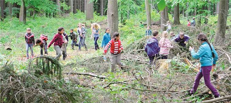 Nach der Pflicht begann die Kür: Toben im Wald bis zur Siegerehrung.HEP