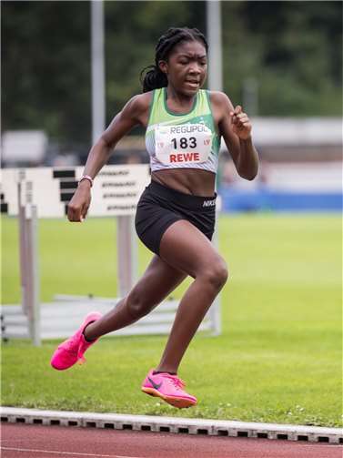 Nach nur ein paar Monaten gezielten Leichtathletiktrainings gleich im Talentteam des Verbandes: Fanwi Jikong vom LAV 23 Meckenheim. Foto: S. Groß