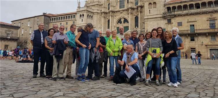 Nach sechs Tagen erreichten die Pilger die Kathedrale von Santiago de Compostela.privat
