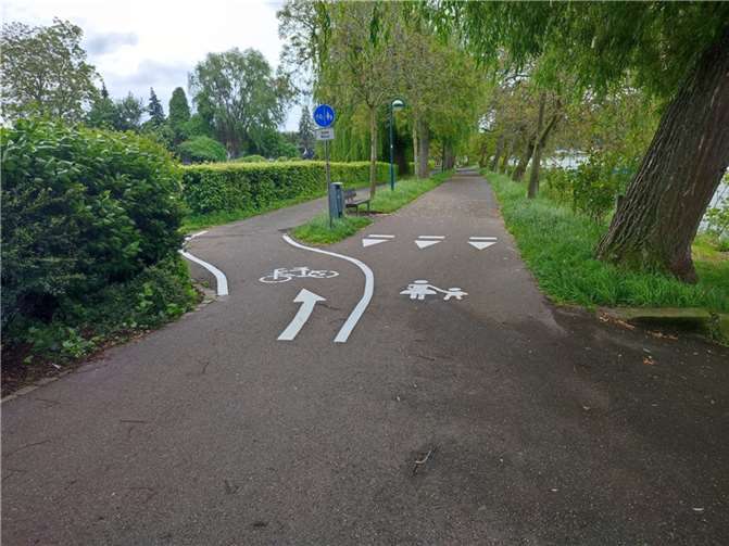 Nachher: Durch die Erneuerung der Markierungen soll es zu weniger gefährlichen Begegnungen zwischen VerkehrsteilnehmerInnen kommen.