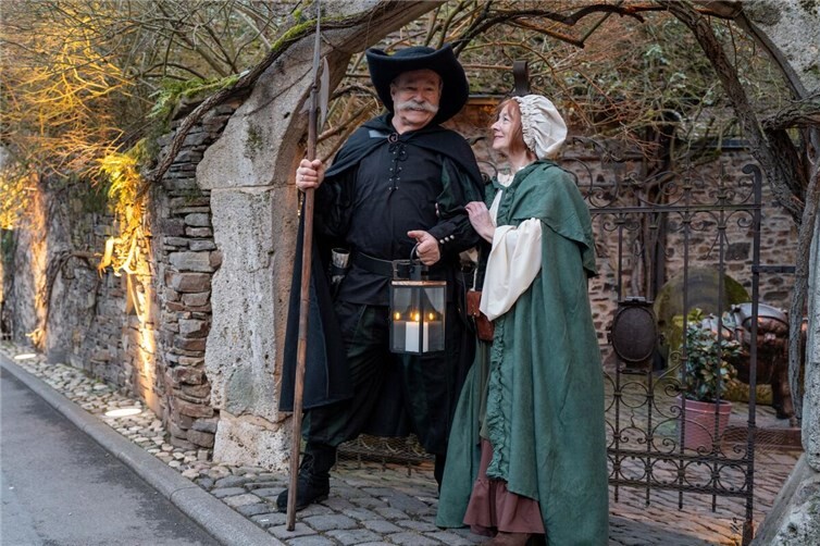 Nachtwächter Josef Steiner und Marketenderin Ute Lellmann