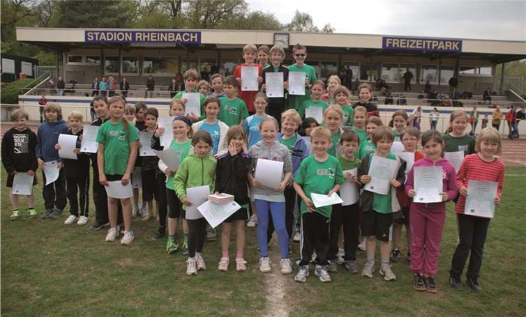 Nachwuchssorgen kennt die Rheinbacher Leichtathletik nicht - immer mehr Rheinbacher Kinder kommen zur Leichtathletik.  Privat