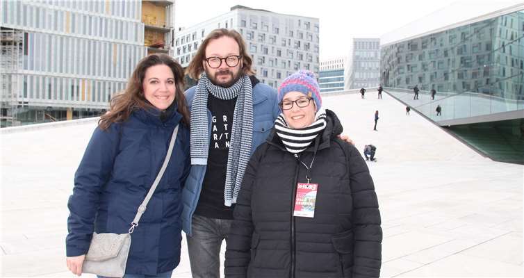 Nadine Nacke, Ingar Johnsrud und Julia Leue in Oslo. Foto: SWR Sandra Tiersch