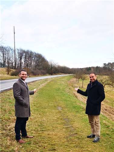 Nahe Nörtershausen besteht bereits ein leicht ausbaubarer Weg direkt neben der Landesstraße.  Foto: privat