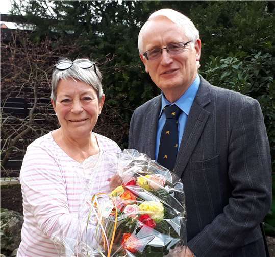 Nahm Glückwünsche entgegen: Ortsbürgermeisterin Cilly Adenauer. privat