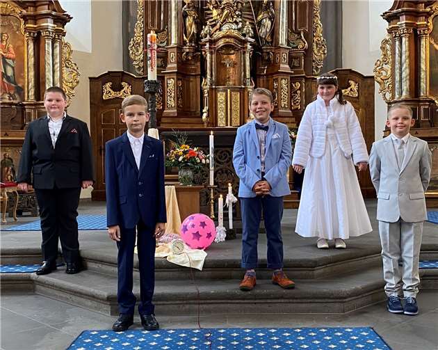 Namen der Kinder von links nach rechts: Kevin Sebastian Driesch, Damian Czubara, Felix Reuter, Sophia Violeta Driesch und Jan Szopny. Foto: Privat