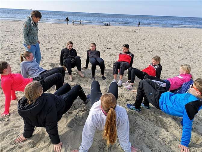 Neben den intensiven Trainingseinheiten blieb auch Zeit für Spaß.  Foto: VfL Waldbreitbach/Anna Rathmann