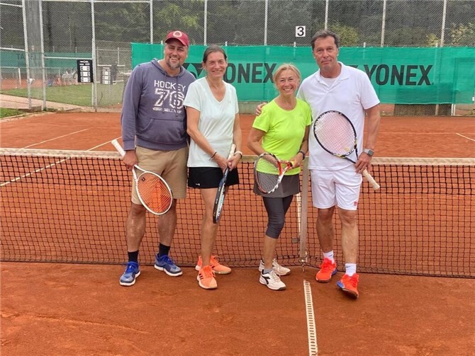 Nebenrunde Finale Johannes Steinhaus mit Silke Brämm (Sieger) und Michaela Schimmang mit Ralf Henneberger.