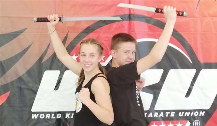 Nelly Kern und Lars Leber traten bei der DM Ringsport an.Foto: privat