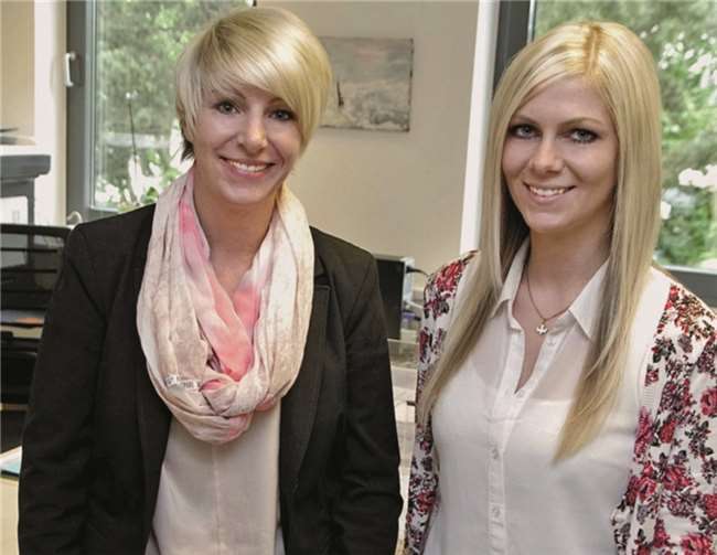 Neubesetzung im Sekretariat der Geschäftsführung der St. Nikolaus-Stiftshospital GmbH: Sylvia Schlicht (l.) und Jessica Brost (r.).privat