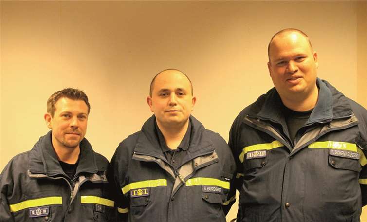 Neue Führungsspitze im Ortsverband (v.l.n.r.): Thomas Huth (Zugführer), Björn Harrenberger (Ortsbeauftragter) und Tobias Schenkelberg (Stv. Ortsbeauftragter). privat