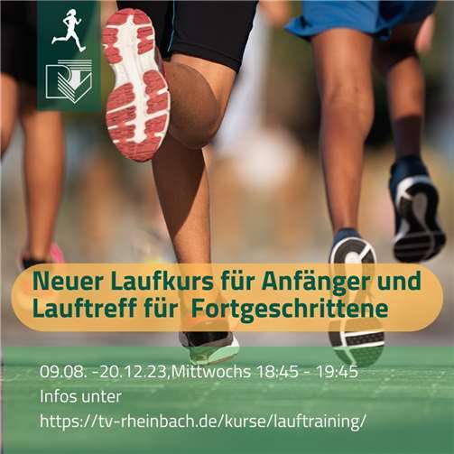 Neuer Laufkurs für Anfänger und Lauftreff für Fortgeschrittene Neue Laufkurse. Copyright: TV Rheinbach 1905 e.V.