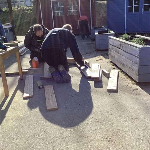 Neue Podeste zum Sitzen entstanden. Foto: privat