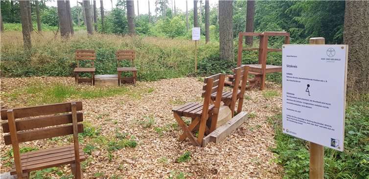 Neue Schilder leiten zu verschiedenen Atemübungen an.  Foto: Stadtverwaltung Lahnstein