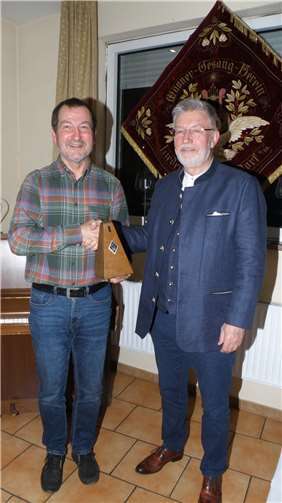 Neuer 1. Vorsitzender Egon Faßbender mit bisherigen 1. Vorsitzenden Wolfgang Walter.